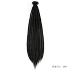 24" Straight Dreadlock Clip-In Extensions – 10 Strands Soft Synthetic Hair