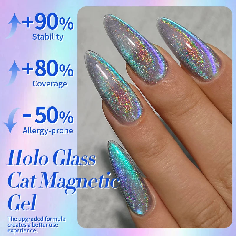 BORN PRETTY 9D Holographic Cat Eye Gel Polish 10/15ml – UV/LED Soak Off