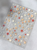 3D Starfish Shell Nail Stickers – Summer DIY Self-Adhesive Decals