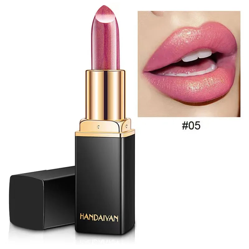 Handaiyan 9-Color Matte & Glitter Velvet Lipstick – Long-Lasting, Waterproof
