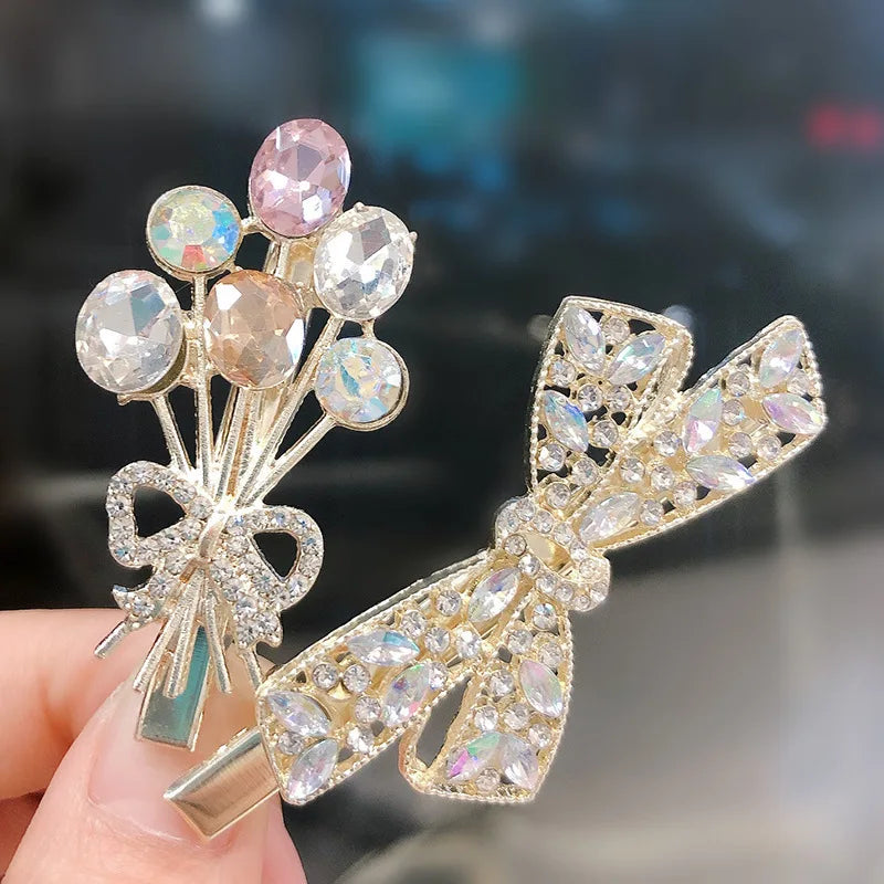 5PCS Elegant Metal & Pearl Hair Clip Set – BB, Bangs, Chopped Hair Clips for Girls & Women
