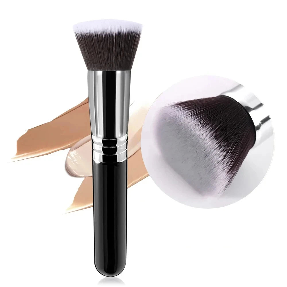 Professional Black Powder & Makeup Brush – Foundation, Blush, Bronzer