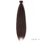 24" Straight Dreadlock Clip-In Extensions – 10 Strands Soft Synthetic Hair