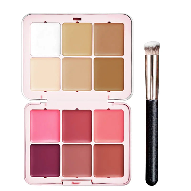 12-Color Concealer & Blush Brush Set – Blemish & Dark Circle Coverage