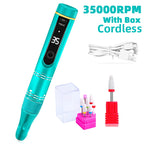 35000 RPM Cordless Electric Nail Drill Machine – Rechargeable Nail Drill Pen for Gel Polishing & Salon-Quality Nail Care