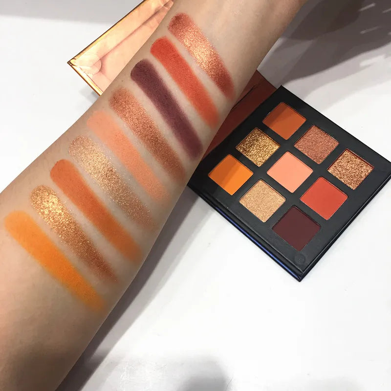 Beauty Glazed 9-Color Eyeshadow Palette – Matte & Shimmer, Long-Lasting Waterproof