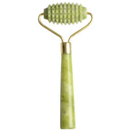 Xiuyan Jade Facial Massage Roller – Wooden Handle Barbed Stick