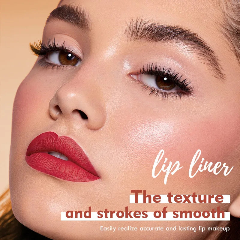 12pcs Waterproof Nude Lip Liner Set – Long-Lasting, Moisturizing Pencils