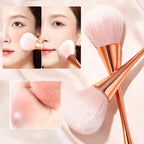 Rose Gold Powder & Blush Brush – Professional Large Makeup Tool