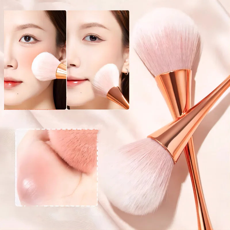 Rose Gold Powder & Blush Brush – Professional Large Makeup Tool