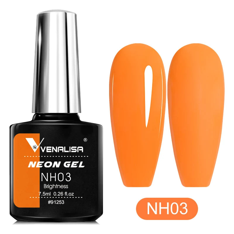 Neon Gel Nail Polish 7.5ml – UV/LED Soak Off Summer Colors