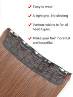 5-Clip 80cm Synthetic Hair Extensions – Straight, Black/Brown/Blonde