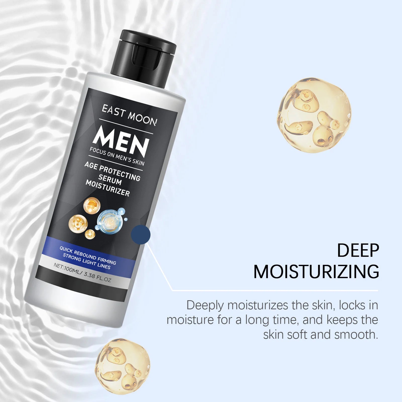 Hyaluronic Acid Facial Care Set for Men – Oil Control, Hydration & Skin Firming Moisturizer Kit