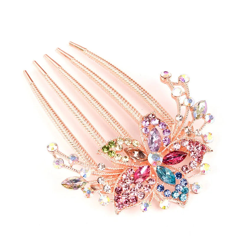 Elegant Bridal Rhinestone Hair Comb – Wedding Hair Clip & Tiara Barrette for Brides