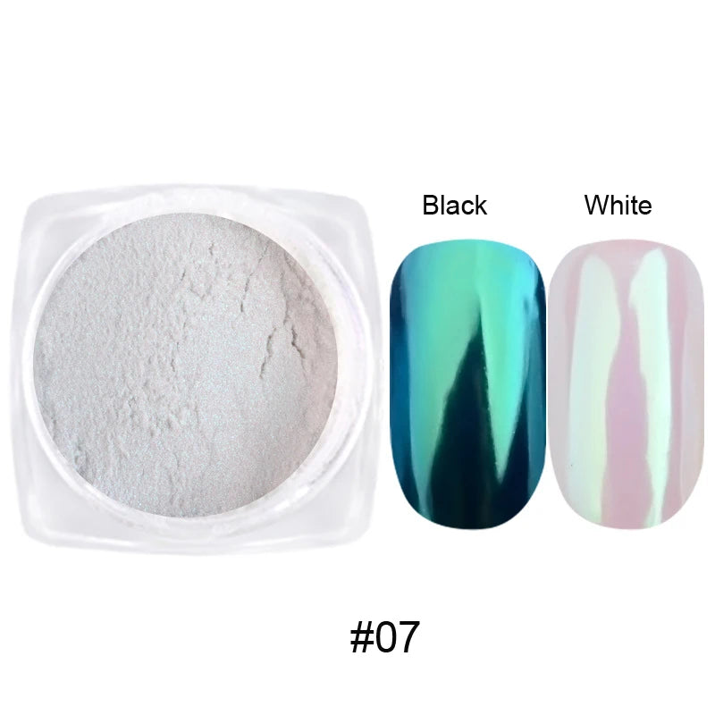 Gold Nail Mirror Glitter Powder – 50 Colors Metallic Chrome Dust Pigment for Gel Polish & Mirror Effect Manicure