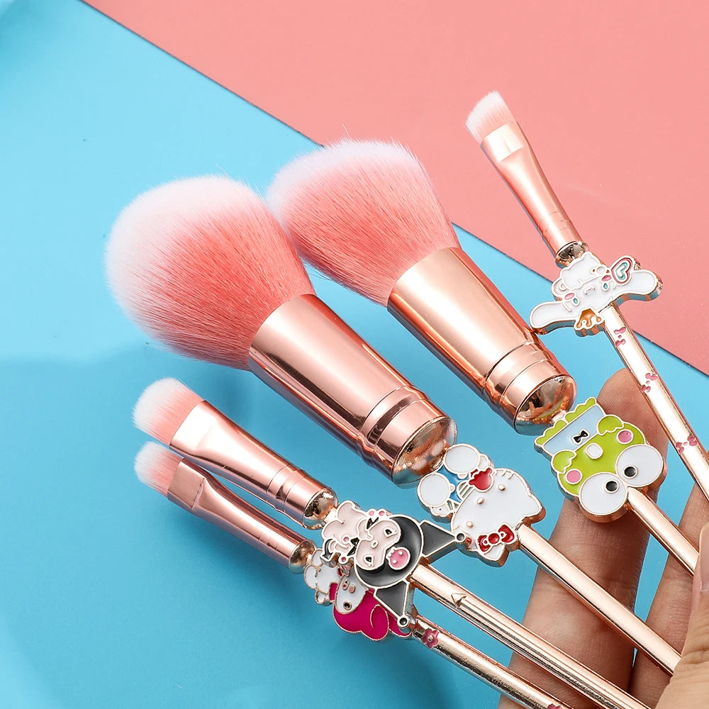 Luxury 5pcs Hello Kitty & Friends Makeup Brush Set – Kawaii Cosplay Collection