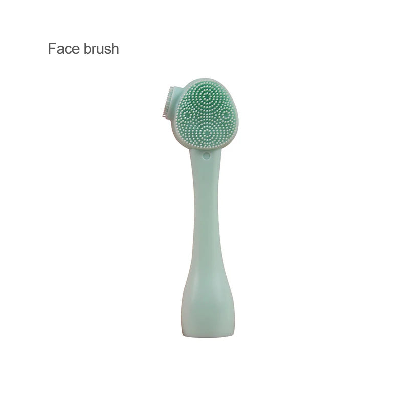 2-in-1 Silicone Facial Cleansing Brush – Mud Mask Remover & Makeup Scraper Tool