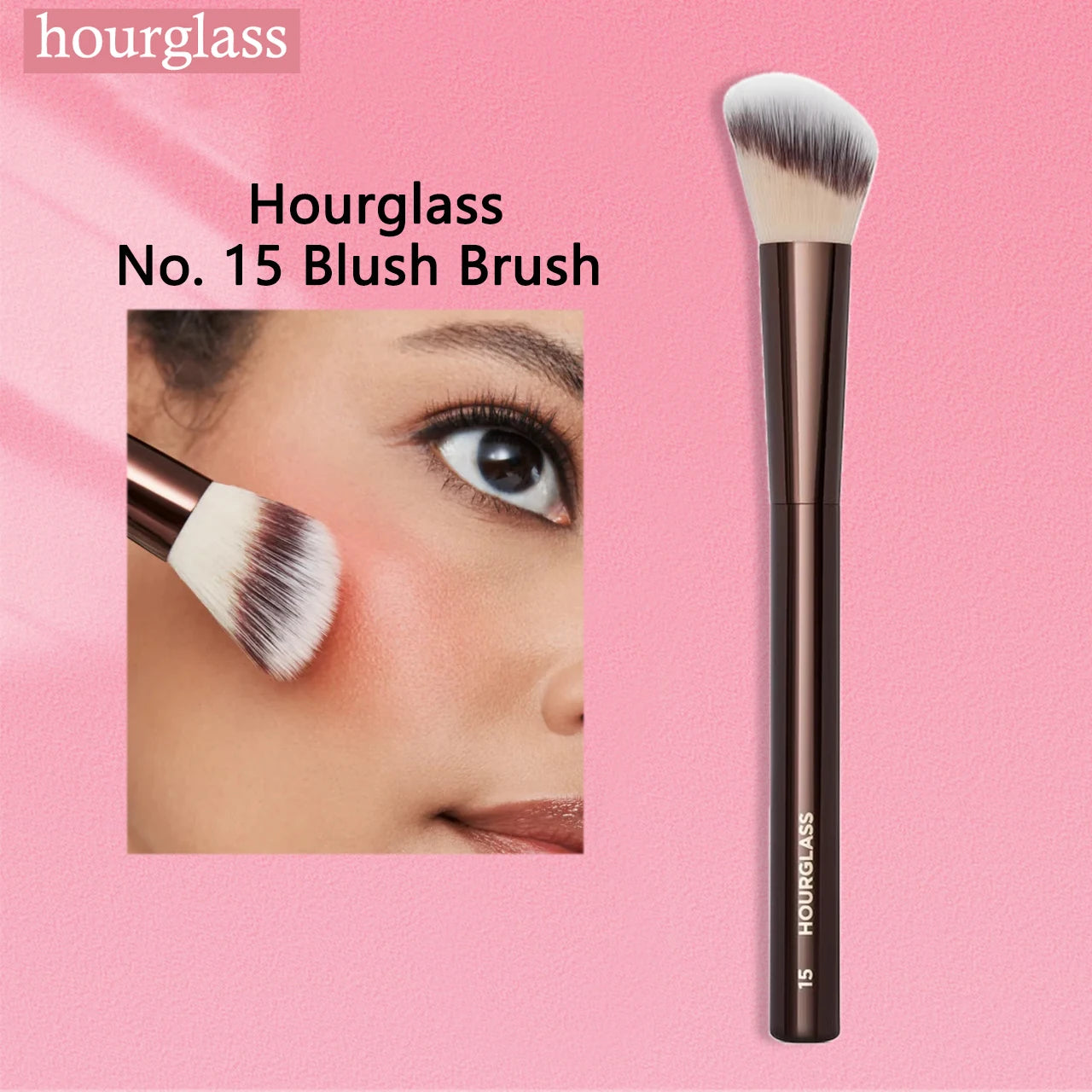 Hourglass No.15 Angled Blush & Contour Brush – Cream & Liquid Makeup Tool