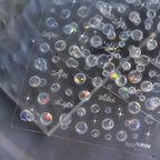 3D Summer Ocean Nail Stickers – Shell, Bubble & Dolphin Decals