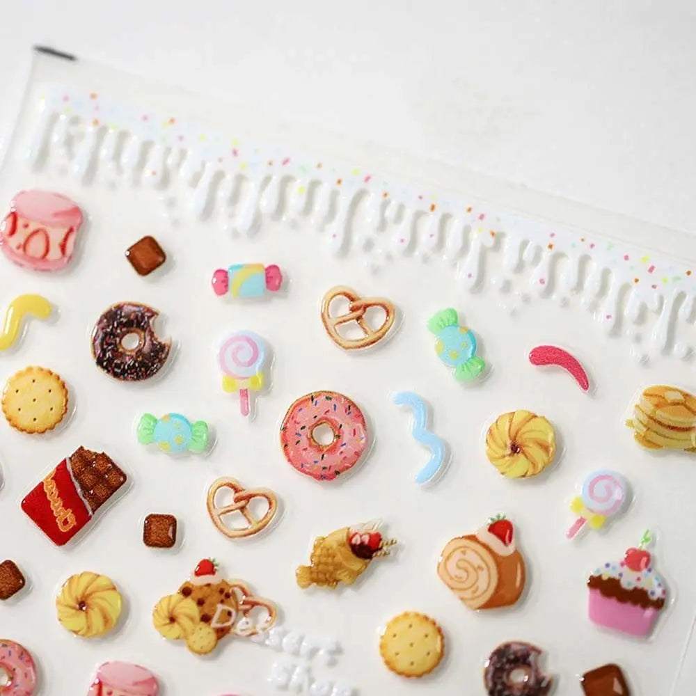 5D Cartoon Nail Art Stickers – Jelly Dessert Bear & Rabbit Decals