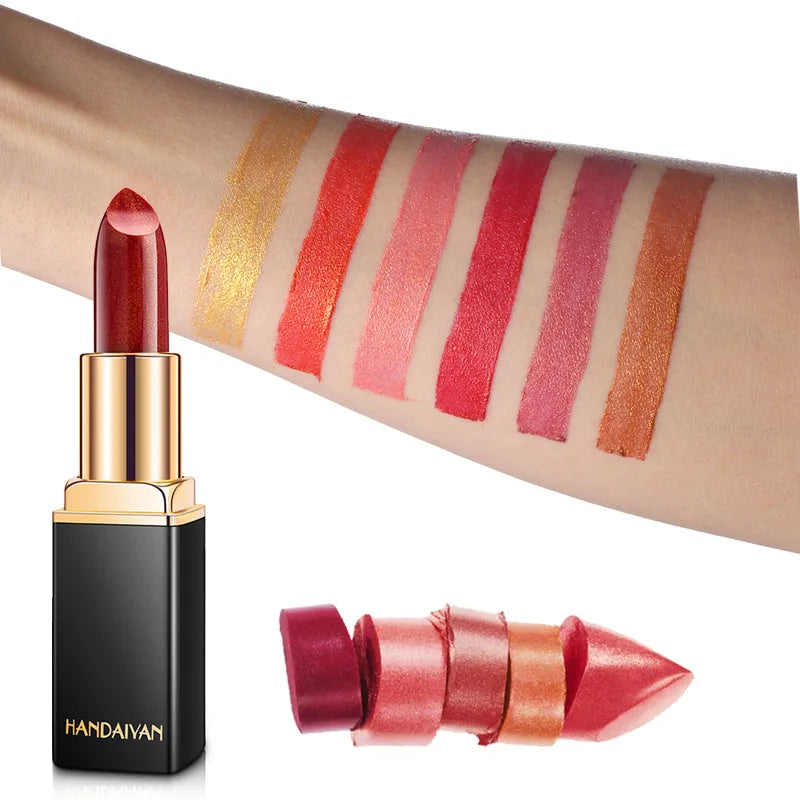 Handaiyan 9-Color Matte & Glitter Velvet Lipstick – Long-Lasting, Waterproof