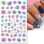 3D Y2K Hibiscus Floral Nail Stickers