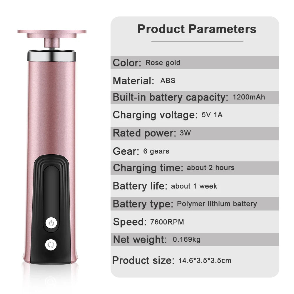 Wireless Electric Foot Callus Remover – Rechargeable Heel & Cuticle File with Replacement Sandpaper