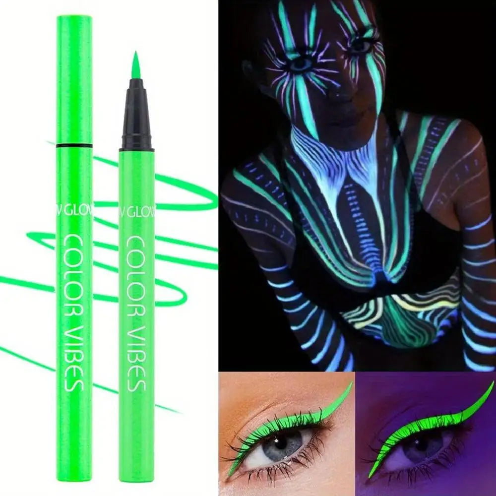 8-Color UV Glow Neon Liquid Eyeliner Set – Matte, Waterproof & Smudge-Proof High-Pigment Eye Makeup Pens