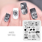 KADS Sky 011 Nail Stamping Plate – Moon & Galaxy Design Stainless Steel Template