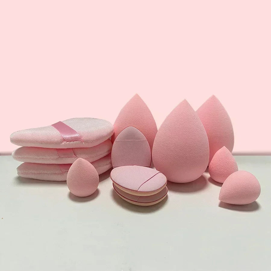 14Pcs Makeup Sponge Blender Set with Storage Bottle – Beauty Eggs, Foundation & Powder Puffs Makeup Accessories