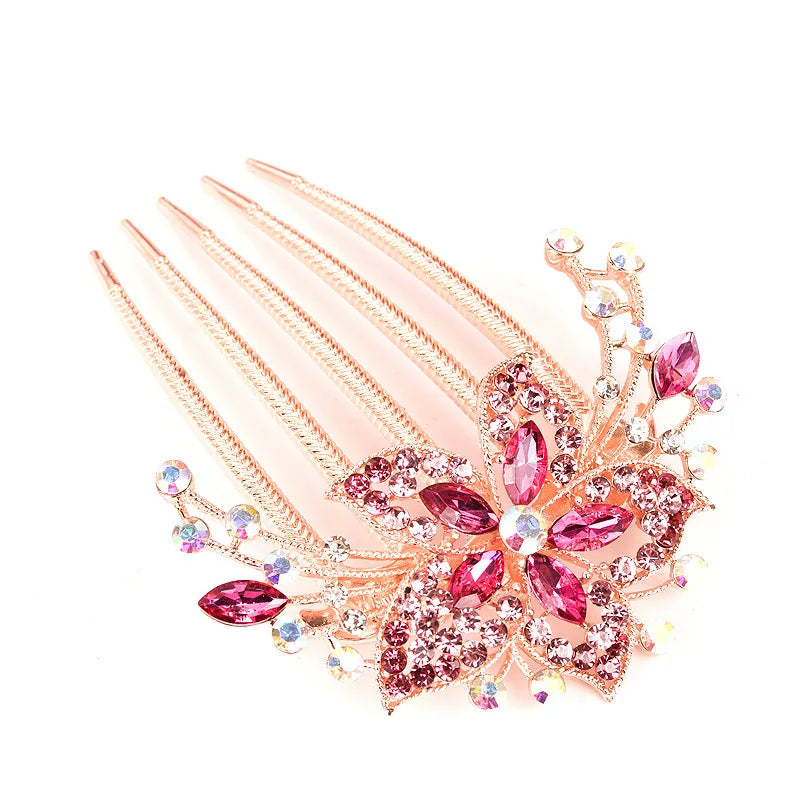 Elegant Bridal Rhinestone Hair Comb – Wedding Hair Clip & Tiara Barrette for Brides
