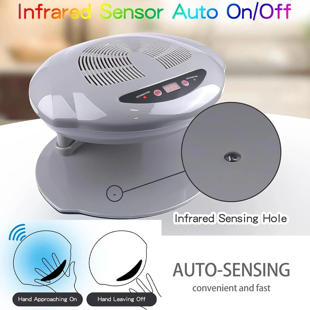 400W Nail Fan Dryer with Intelligent Automatic Sensor – Nail Polish Blow Dryer for Regular Polish