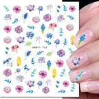 3D Floral & Butterfly Nail Art Stickers