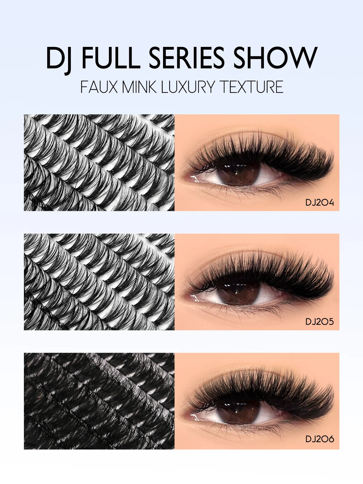 Fluffy Volume Faux Mink Eyelash Extension Kit – Mixed Tray