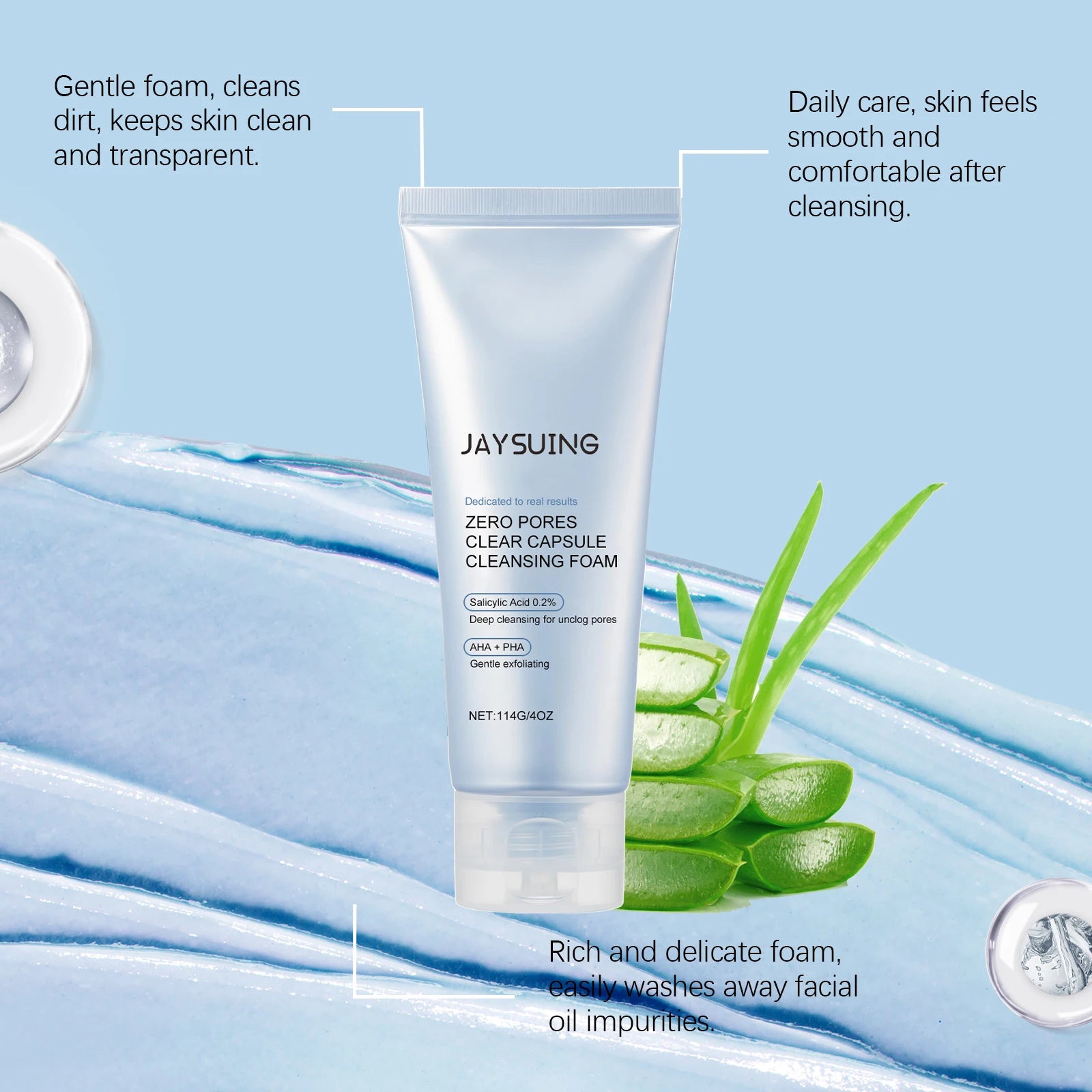 Salicylic Acid Face Cleanser – Acne & Oil Control, Pore Minimizing, Exfoliating