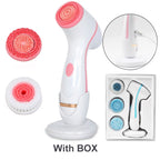 3-in-1 Ultrasonic Electric Facial Cleansing Brush – Sonic Rotating Massager & Galvanic Blackhead Remover Tool