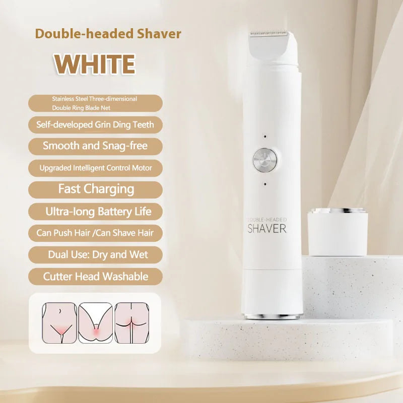Double-Head Electric Epilator – Rechargeable Painless Hair Remover for Women