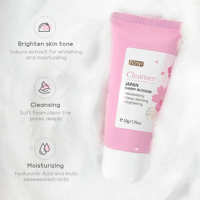 Vitamin C Facial Cleanser – Deep Cleansing, Moisturizing, Blackhead Removal Skincare Foam