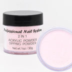 2-in-1 Acrylic & Dipping Powder – Nail Dust Pigment for French Dip, Glitter Manicure & Gel Polish, FAW53