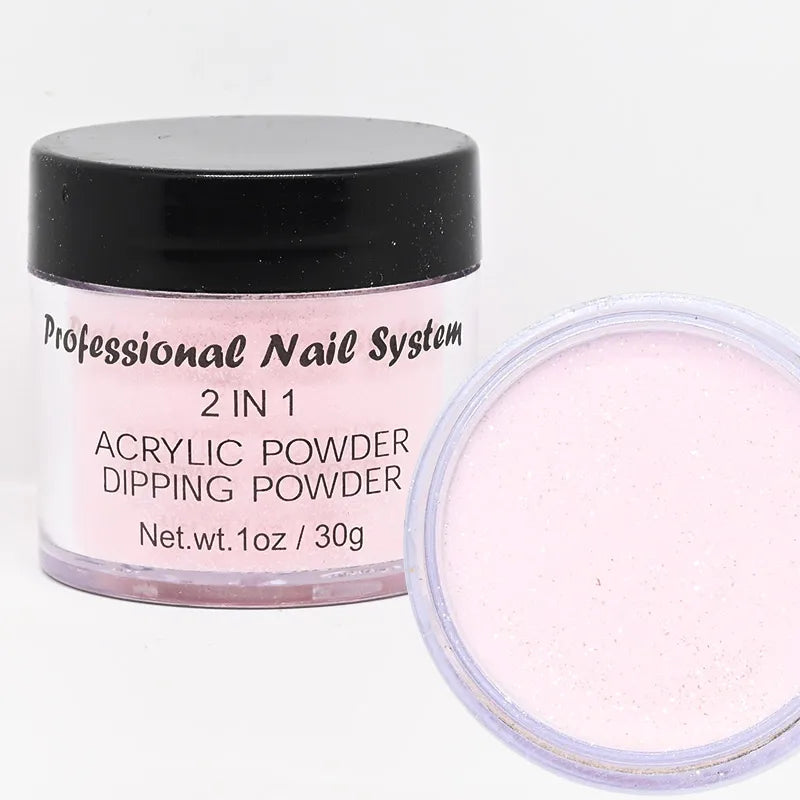 2-in-1 Acrylic & Dipping Powder – Nail Dust Pigment for French Dip, Glitter Manicure & Gel Polish, FAW53