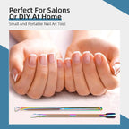 Double-Ended Cuticle Pusher & Spoon Nail Cleaner – Stainless Steel Triangle Gel Polish Remover Tool