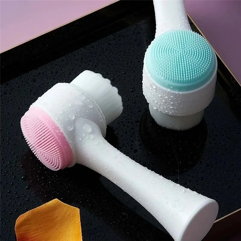 AA20-3D Double-Sided Facial Cleansing Brush – Soft Bristles & Manual Massage