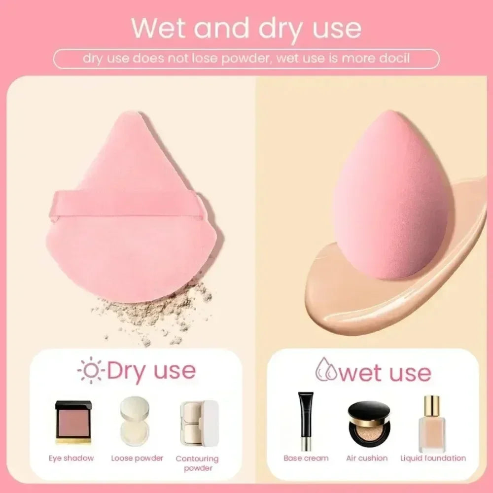 14Pcs Makeup Sponge Blender Set with Storage Bottle – Beauty Eggs, Foundation & Powder Puffs Makeup Accessories