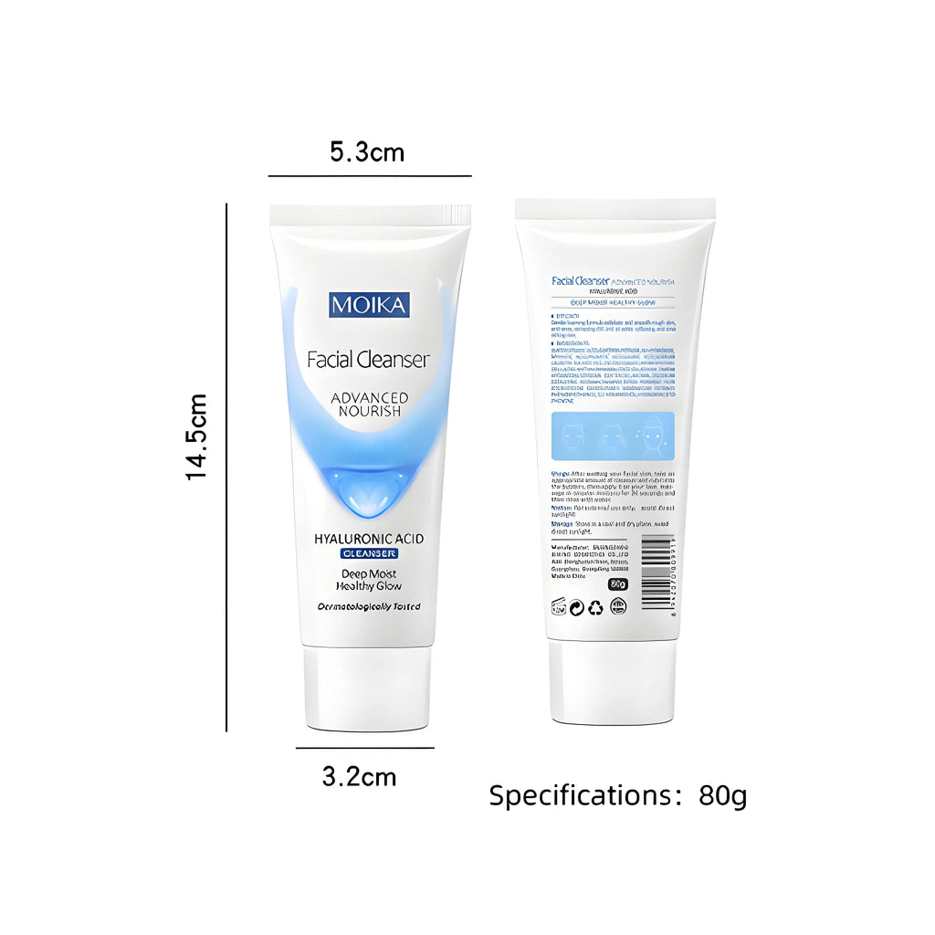 Hyaluronic Acid Moisturizing & Oil-Control Facial Cleanser – Deep Cleansing & Exfoliating Skincare