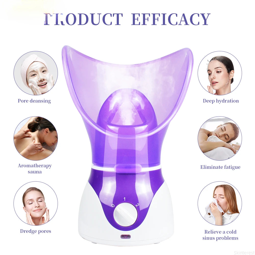 Nano Facial Steamer with Aromatherapy – Hot Mist Hydration & Pore Cleansing Spray Machine for Home Spa