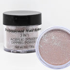 2-in-1 Acrylic & Dipping Powder – Nail Dust Pigment for French Dip, Glitter Manicure & Gel Polish, FAW53