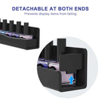 Black Acrylic Nail Polish Wall Rack – 4 Shelves, Holds 48–66 Bottles