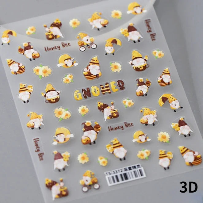 Sunflower & Autumn Harvest Nail Art Stickers