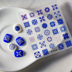 5D Bohemian Nail Stickers – Hand-Painted Ethnic Baroque Decals