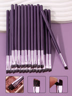 25-Piece Angled Eye Brush Set – Soft Fiber, Wood Handle, Travel-Friendly Makeup Kit